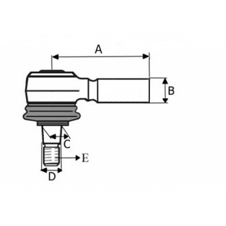 Drag Rod End Kubota,(L)